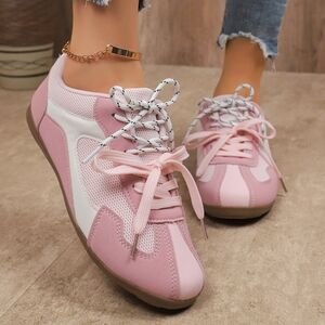 Stylish Pink and White Women's Sneakers